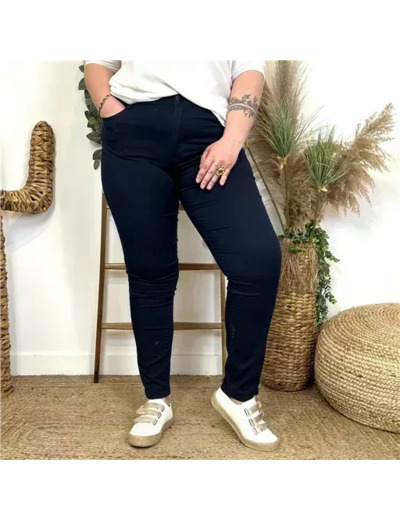 N334- Jean coupe Slim Voggo (T42-T50) (marine)