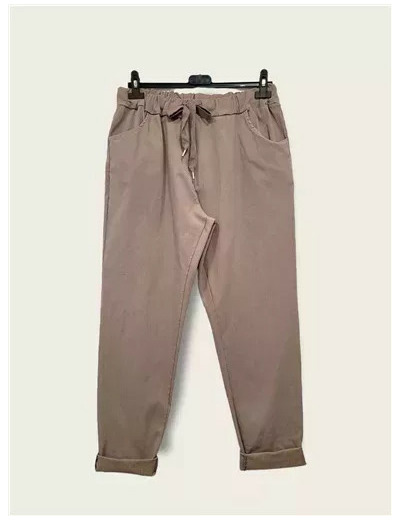 Z149- Pantalon stretch C'Mélodie  🇮🇹 (taupe)