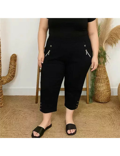 T581- Pantacourt stretch uni JST (T38-T52) (marine)