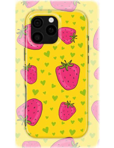 Lovely Strawberries | Coque de téléphone 3D 2en1 Ultra-résistante