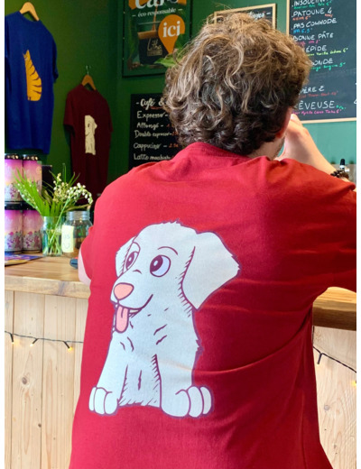 T-shirt Patoune Bordeaux