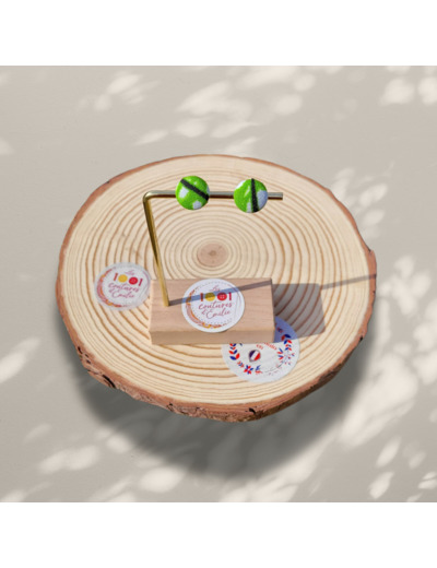Boucles d'Oreilles puces bouton "Burano" mini