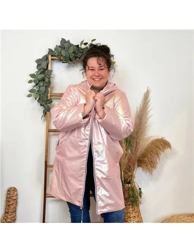 K018- Imper réversible (T42-T50) (rose pâle)