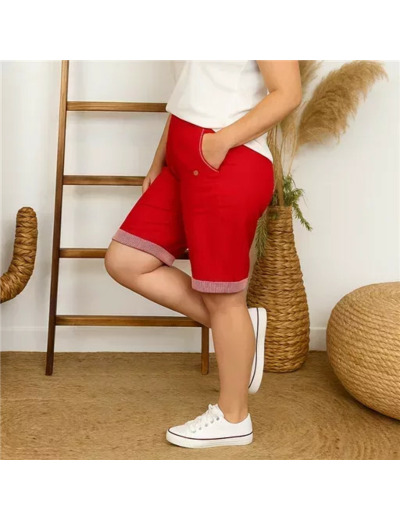 T544- Short JST Biais (T38-T52) (rouge)