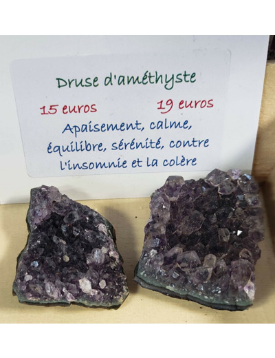 Druse d'améthyste