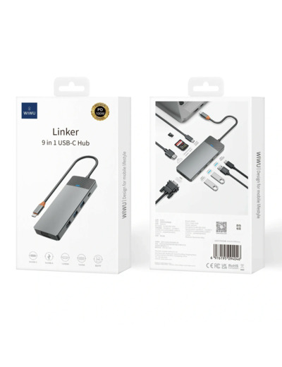 WIWU HUB USB-C 9 en 1 multifonction