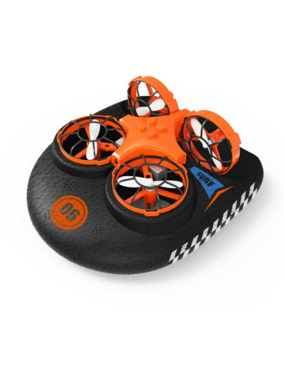 Drone Quadcopter avion 3 en 1 - noir orange - 3 batteries