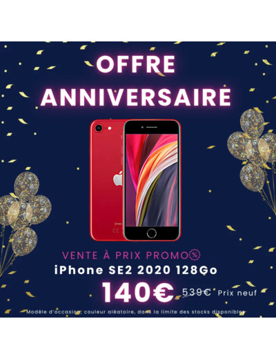 OFFRE 10 ANS - iPhone SE 2 (2020) 128Go d'occasion à seulement 140€