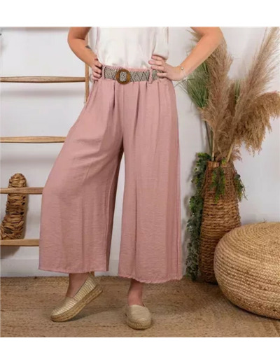 L781- Coupe 7/8ème Flare (Tu)  🇮🇹 (rose poudré)