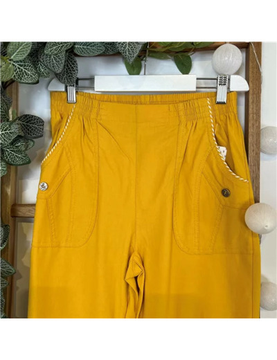 T559- Pantalon Confort JST (T38-T52) (moutarde)