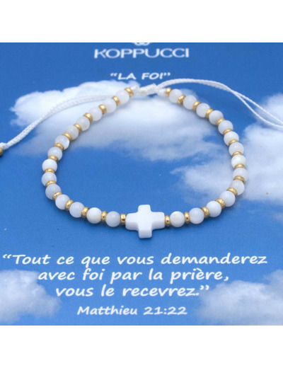 "LA FOI" bracelet nacre