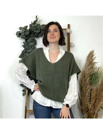 K133- Pull Mohair (Tu) 🇮🇹 (kaki)