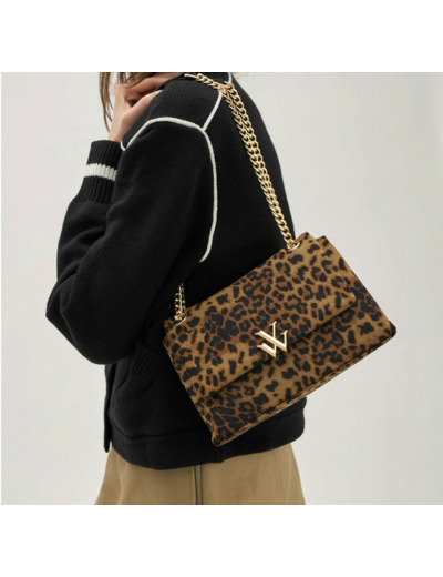 Sac à main léopard à chaîne - Méline - Vanessa Wu