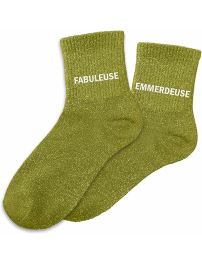 Chaussettes duo à paillettes fabuleuse emmerdeuse