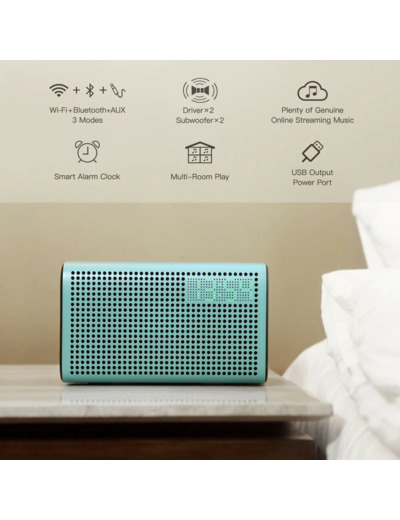 Enceinte Bluetooth bleue E3