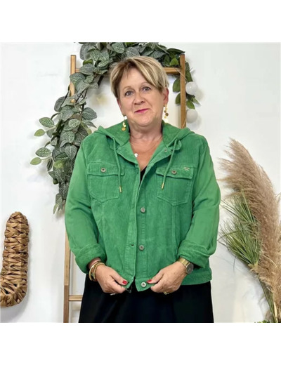 Z129- Veste Velour C'Melodie (GT) 🇮🇹 (vert brésil)