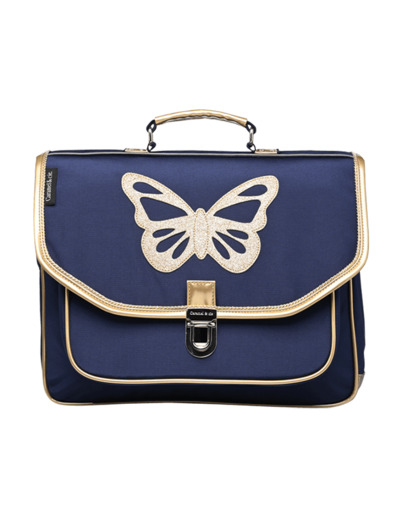 Cartable moyen Papillon Bleu