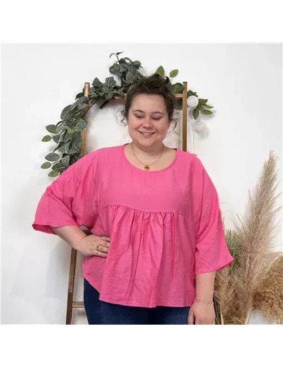 K329- Blouse Oversize (Gt) 🇮🇹 (fuchsia)