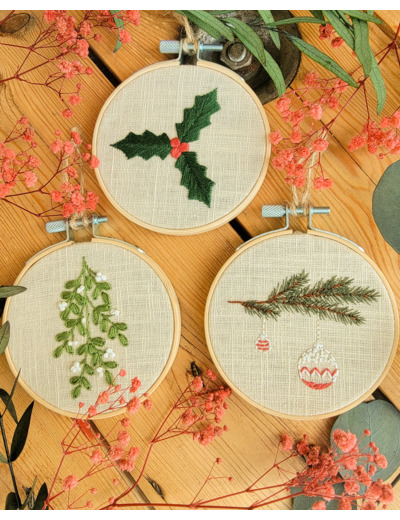 Kit Broderie Noël - "Mes décos de Noël"
