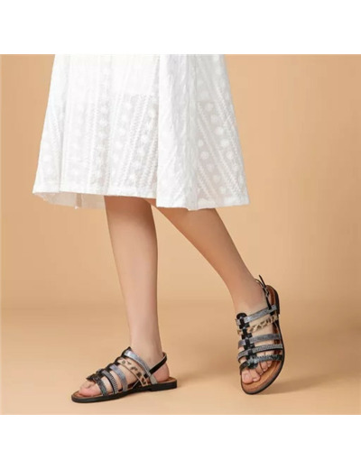 R420- Sandales spartiate (T36-T41) (noir)