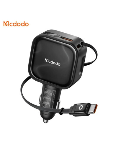 MCDODO Chargeur Voiture Allume-Cigare Câble USB-C Rétractable Intégré 93W