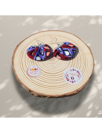 Boucles d'oreilles en tissu rondes "Kornati"