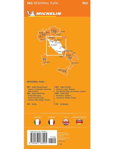 CARTE REGIONALE ITALIE CENTRE
