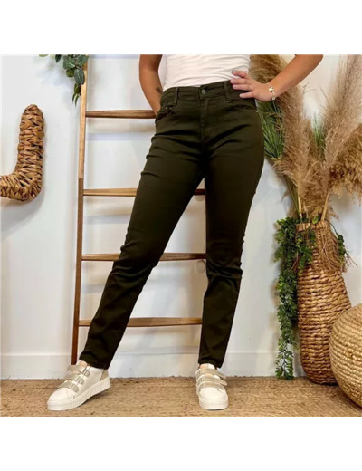N011- Jean coupe Slim Voggo (T36-T44) (kaki)