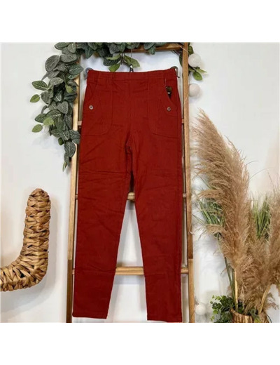 T546- Pantalon Confort Chaud (T38-T52) (rouille)