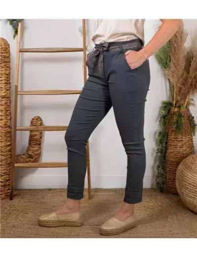 L793- Pantalon Stretch (T36-T50) 🇮🇹 (gris)