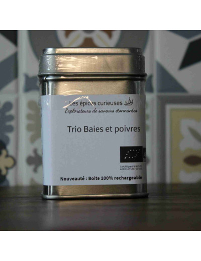 Trio Baies et poivres de Madagascar - 30G - Boite métal