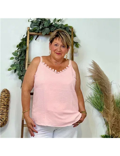 Z160- Débardeur Christy (T44-T52) (rose)