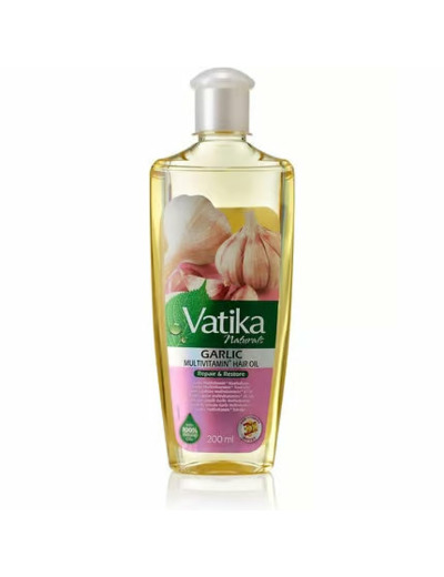 Vatika - Huile Capillaire à l’Ail Multivitaminée – 200 ml