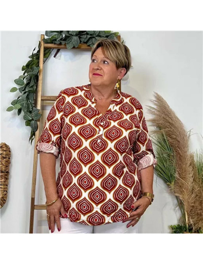 Z747- Blouse "Christy" (T44-T52) (rouge)