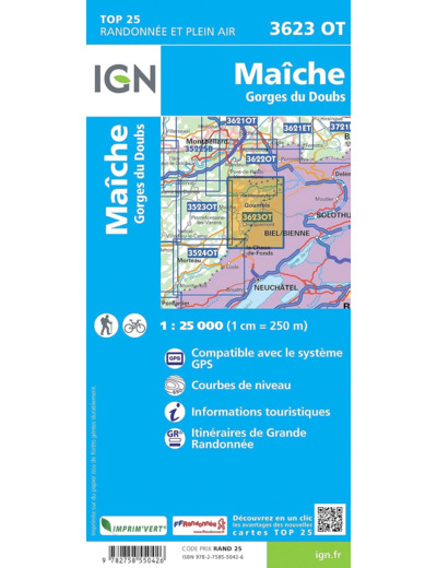 3623OT MAICHE GORGES DU DOUBS