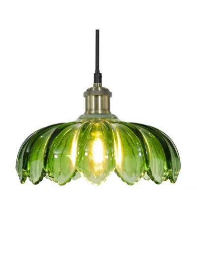 Suspension en verre pétale