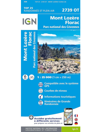 2739OT MONT LOZERE, FLORAC, PN DES CEVENNES / RECTO