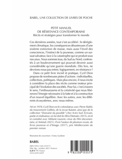 PETIT MANUEL DE RESISTANCE CONTEMPORAINE - RECITS ET STRATEGIES POUR TRANSFORMER LE MONDE