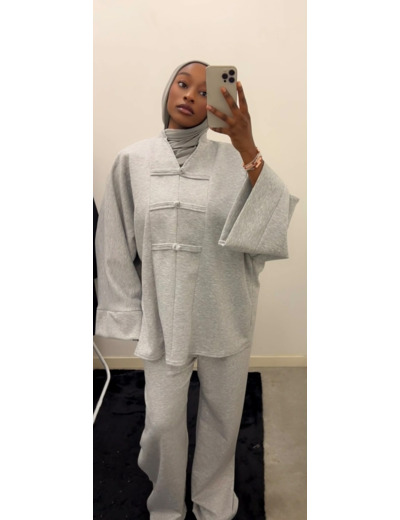 Ensemble jogging oversize brandebourgs