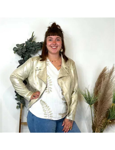 K002- "New" Perfecto suédine (T46-T54) (doré)