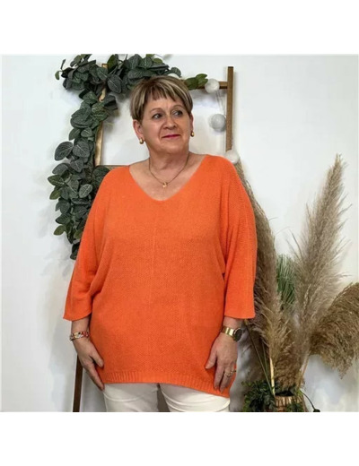 K559- Pull Nid d'Abeille (Gt)  🇮🇹 (orange)