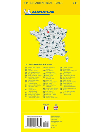 CARTE DEPARTEMENTALE EURE-ET-LOIR, PARIS, YVELINES