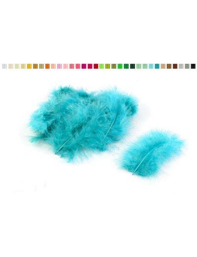 Plumes marabout moelleuse d'environ 10 cm x20 turquoise 340