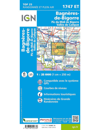 1747ET BAGNERES-DE-BIGORRE PIC DU MIDI DE BIGORRE VALLEE DE CAMPAN