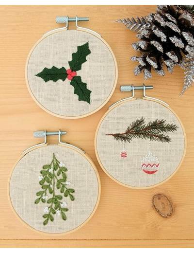 Kit de broderie "Mes décos de Noël"