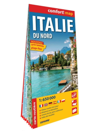 ITALIE DU NORD 1/650.000 (CARTE GRAND FORMAT LAMINEE)