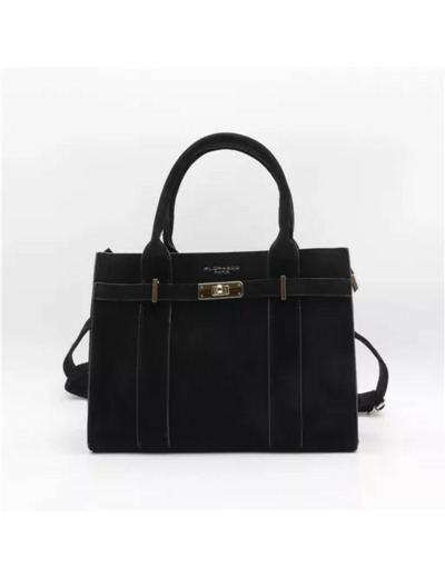 P399- Sac porté main aspect Daim Flora & Co (noir)