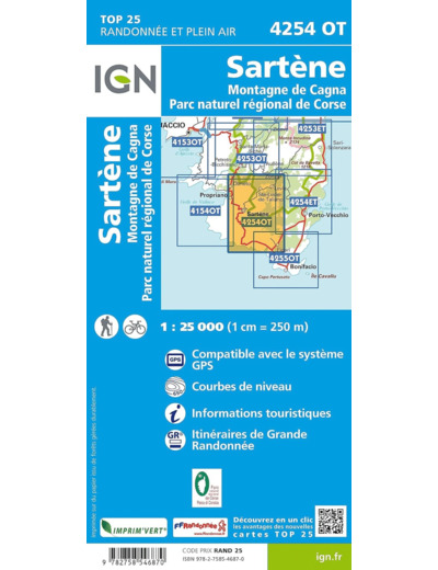 4254OT SARTENE - MONTAGNE DE CAGNA PNR DE CORSE