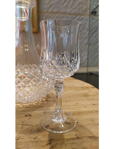6 Verres à pied Cristal d'Arques