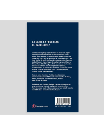 LA CARTE BARCELONE DES 100 LIEUX CULTES DE FILMS, SERIES, MUSIQUES, BD, ROMANS